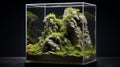 Sculptural Landscapes: A Glass Aquarium With Rocks And Moss