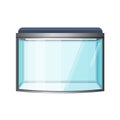 Aquarium vector isolated on white. Fish tank, front view. Royalty Free Stock Photo