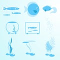 Aquarium vector aquarium tropical fish icons vector
