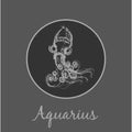 Aquarius Astrological zodiac symbol. Horoscope sign.