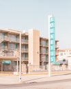 Aquarius Hotel sign, in Wildwood, New Jersey Royalty Free Stock Photo