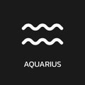 Aquarius icon or sign. Zodiac, astrology, horoscope symbol. Vector illustration.