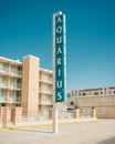 Aquarius Oceanfront Inn vintage sign, Wildwood, New Jersey