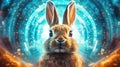 Aquarius the Rabbit Zodiac Sign Generative AI Royalty Free Stock Photo