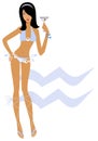 Aquarius sign girl Royalty Free Stock Photo