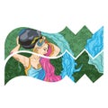 Aquarius. Vector illustration decorative design Royalty Free Stock Photo