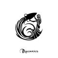 Aquarius Zodiac Sign tattoo style