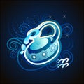 Aquarius zodiac vector sign horoscope