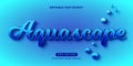 Aquascape editable text effect vector