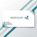 Aquatech solutions business card design isolated on white background Royalty Free Stock Photo