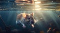 Aquatic Adventure: A Mouse Dives into the Depths