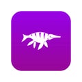 Aquatic dinosaur icon digital purple