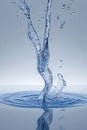 aqua ballet. graceful blue water splash and reflection