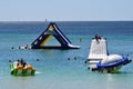 Aquatic family fun playground summer activity Royalty Free Stock Photo