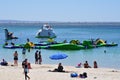 Water aquatic family fun playground summer activity Royalty Free Stock Photo