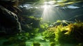 aquatic green seaweed