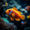 Aquatic harmony Vibrant fish, underwater world, peaceful marine life Royalty Free Stock Photo