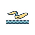 Color illustration icon for Aquatic, aqueous and water Royalty Free Stock Photo