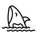 Aquatic orca killer icon, outline style