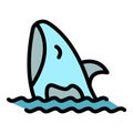 Aquatic orca killer icon vector flat