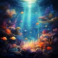 Aquatic Reverie: A dreamlike scene where reality and imagination intertwine