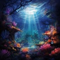 Aquatic Reverie: A dreamlike scene where reality and imagination intertwine