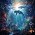 Aquatic Reverie: A dreamlike scene where reality and imagination intertwine