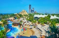 Aquaventure Waterpark of Atlantis The Palm complex, Palm Jumeirah, on March 7 in Dubai, UAE Royalty Free Stock Photo