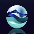 AquaWave: A Harmonious Blend of Nature and Technology. Generative AI. Royalty Free Stock Photo
