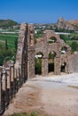 Aqueduct at Aspendos in Antalya Turkey Royalty Free Stock Photo