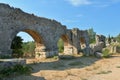 Aqueduct Barbegal in Provence, France in the Provence, southern France, Royalty Free Stock Photo