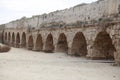 The aqueduct at the Caesarea Equator, Israel. Royalty Free Stock Photo