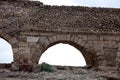 The aqueduct at the Caesarea Equator, Israel. Royalty Free Stock Photo