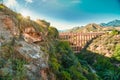 Aqueduct on Costa del Sol. Nerja. Spain Royalty Free Stock Photo