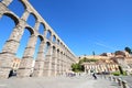 Aqueduct historical architecture Roman ruin Segovia Spain