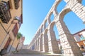Aqueduct historical architecture Roman ruin Segovia Spain