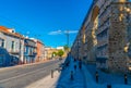 Aqueduct passing by next to the botanical garden at Coimbra, Portugal Royalty Free Stock Photo