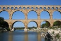 Aqueduct Pont du Gard Royalty Free Stock Photo