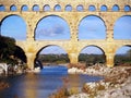 Aqueduct Pont du Gard Royalty Free Stock Photo