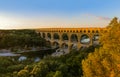 Aqueduct Pont du Gard - Provence France Royalty Free Stock Photo