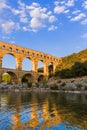 Aqueduct Pont du Gard - Provence France Royalty Free Stock Photo