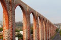 Aqueduct of the queretaro city IV Royalty Free Stock Photo