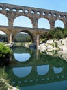Aqueduct with reflection, Pont du Gard, France