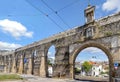 Aqueduct of Sao SebastiÃ£o in the city of Coimbra near the University and the Botanical Garden