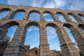 Aqueduct of Segovia Arches - Segovia, Spain Royalty Free Stock Photo