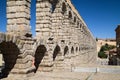 Aqueduct of Segovia from the Fernan Garcia Staircase Royalty Free Stock Photo