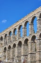 Aqueduct of Segovia. Castile and Leon, Spain. Royalty Free Stock Photo