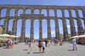 Aqueduct in Segovia, Spain. Royalty Free Stock Photo