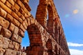 Aqueduct of Segovia, in Spain Royalty Free Stock Photo