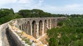 Aqueduct of Tomar near the templar castle. Tomar, Portugal Royalty Free Stock Photo